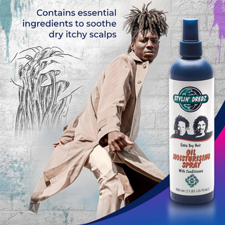 stylin dredz oil moisturising spray 350ml extra dry hair leave in conditioner hydrating hair care