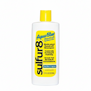 sulfur8 aqua blue medicated dandruff shampoo 222ml zinc formula anti dandruff scalp care itch relief hair shampoo