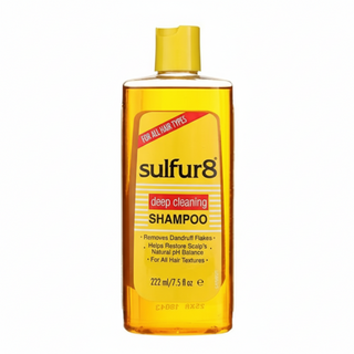 sulfur8 deep cleaning shampoo 222ml anti dandruff scalp treatment removes flakes buildup clarifying deep clean hair shampoo