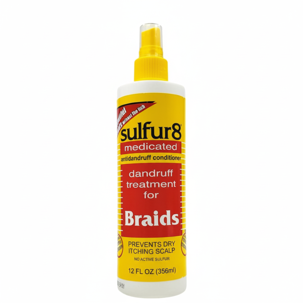 sulfur8 medicated anti dandruff conditioner 356ml braids scalp care dandruff treatment protective style relief