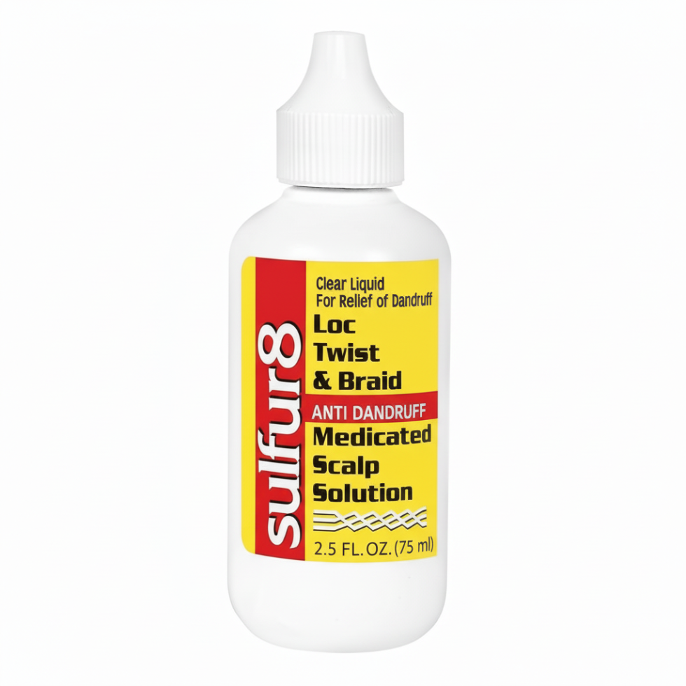 sulfur8 twist braid anti dandruff medicated scalp solution 2.5oz scalp care flake relief locs braids treatment
