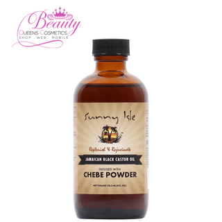 Sunny Isle Jamaican Black Castor Oil infused with Chebe Powder 4oz | Strength & Growth