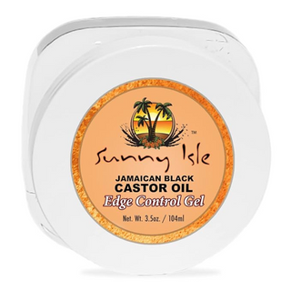 Sunny Isle jamaican black castor oil edge control gel 3.5oz strong hold shine hair styling gel sleek edges