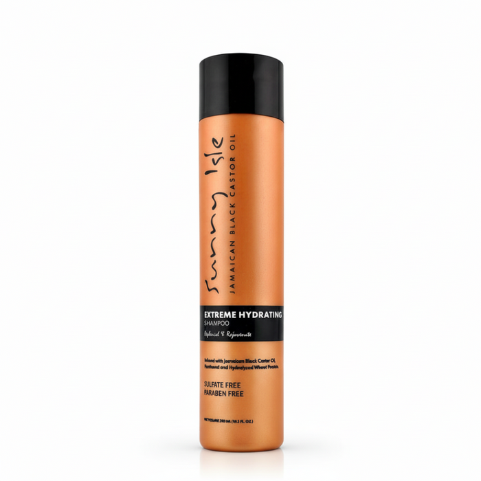 Sunny Isle Black Castor Oil Extreme Hydrating Shampoo 10.1oz | Sulfate-Free Care