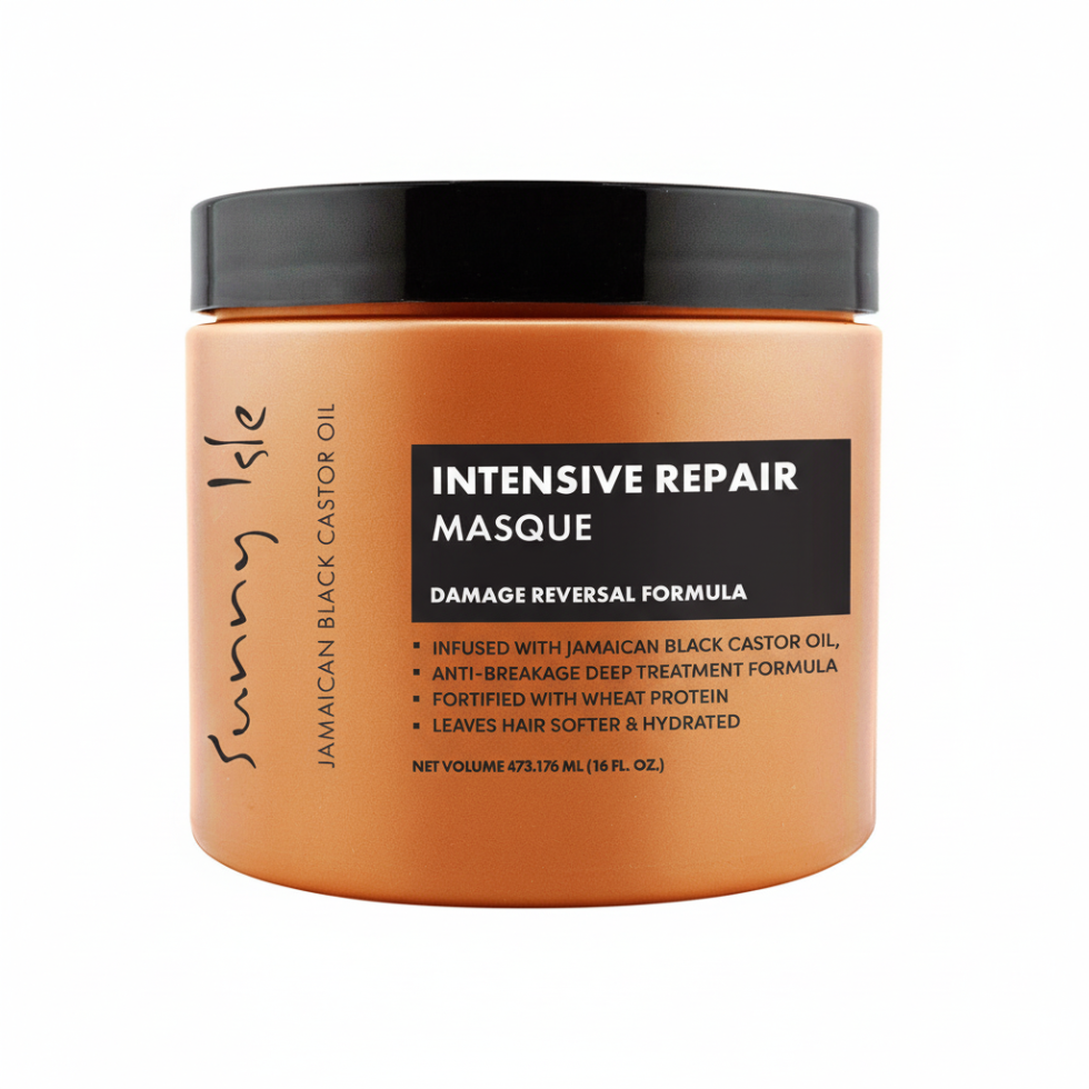 Sunny isle jamaican black castor oil intensive repair masque 16oz damage reversal deep conditioning hair mask