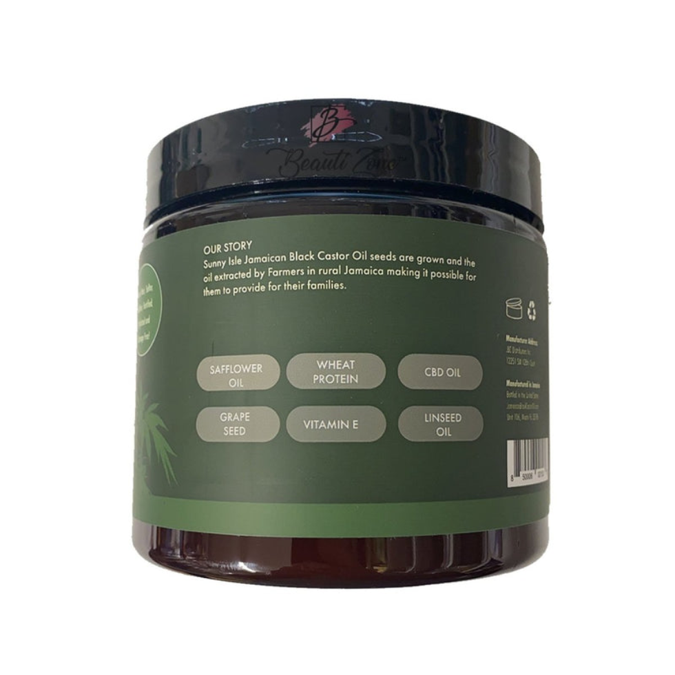 Sunny Isle cbd intensive repair masque 16oz jamaican black castor oil deep moisture hair repair mask