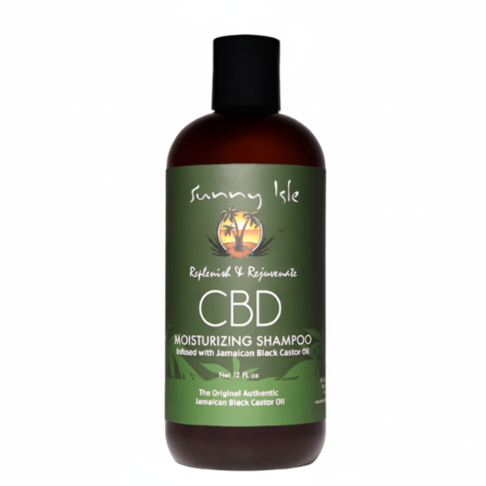 Sunny Isle cbd shampoo 12oz jamaican black castor oil strengthening scalp care cleansing shampoo