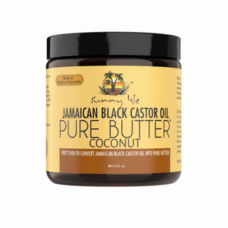 Sunny Isle jamaican black castor oil pure butter coconut 4oz moisturizing hair and skin care butter