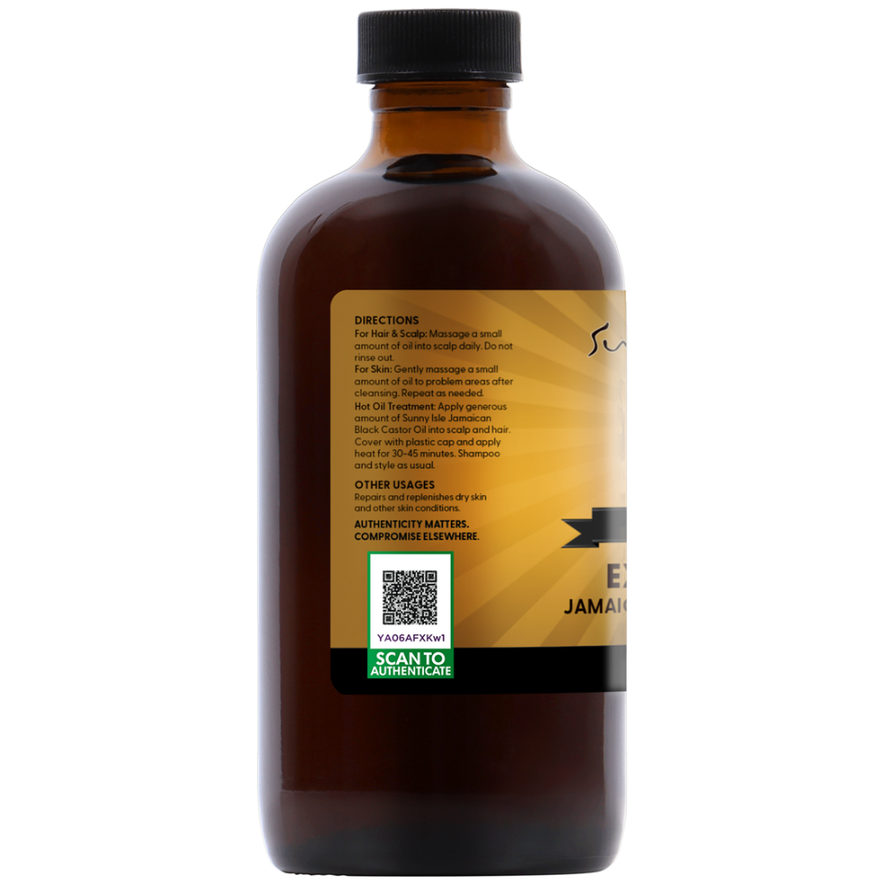 sunny isle extra dark jamaican black castor oil 236ml hair growth strengthening scalp oil