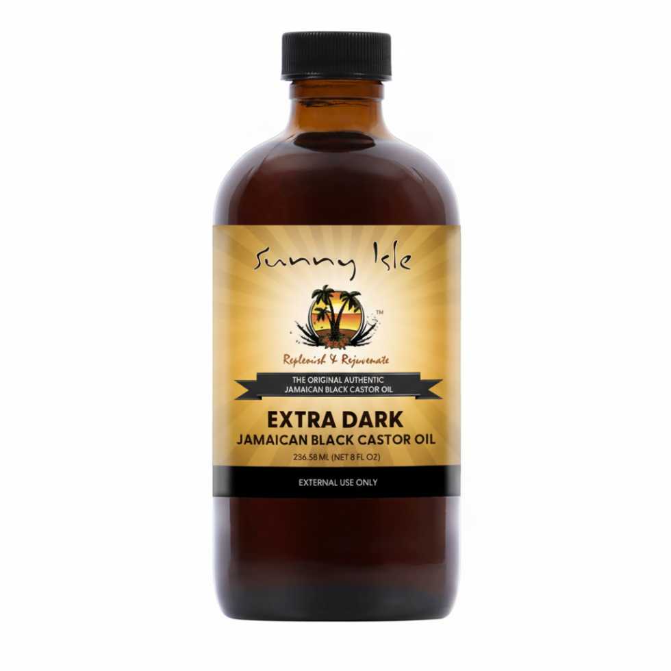 sunny isle extra dark jamaican black castor oil 236ml hair growth strengthening scalp oil