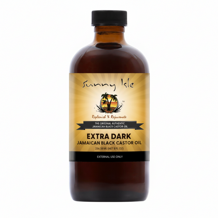 Huile de ricin noire jamaïcaine extra foncée Sunny Isle 236 ml/8 oz