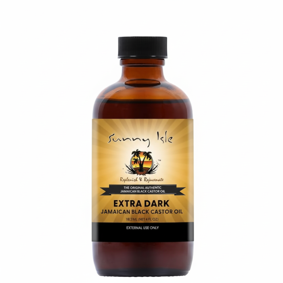 sunny isle extra dark jamaican black castor oil 4oz hair growth strengthening scalp oil