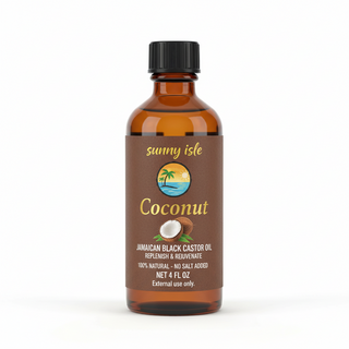 Sunny Isle jamaican black castor oil coconut 4oz hair and skin care nourishing moisturizing oil