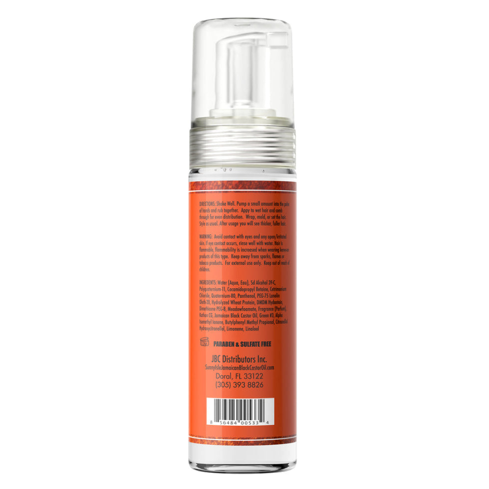 sunny isle jamaican black castor oil mousse wrap set twist 7oz frizz control styling foam