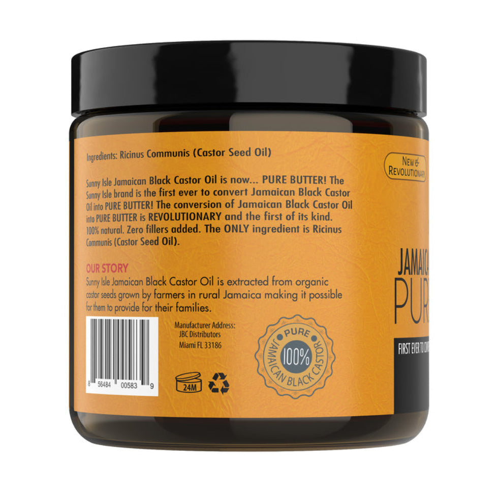 sunny isle jamaican black castor oil pure butter 118ml 100 percent natural hair growth scalp nourishment