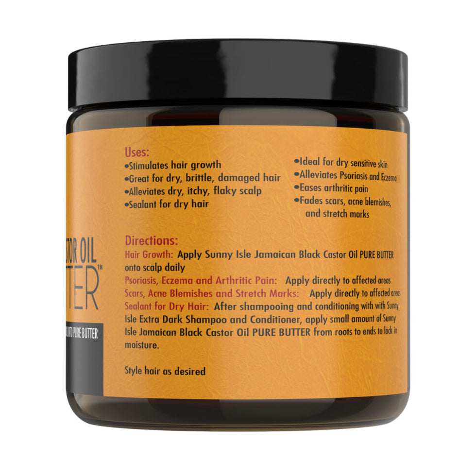 sunny isle jamaican black castor oil pure butter 118ml 100 percent natural hair growth scalp nourishment