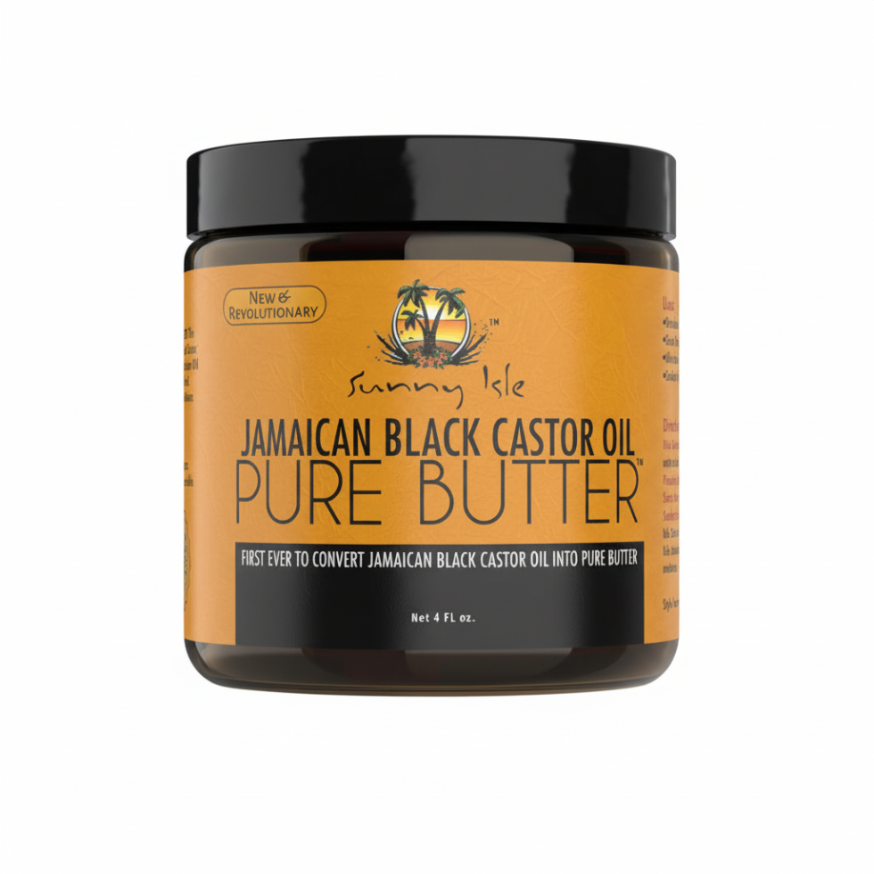 sunny isle jamaican black castor oil pure butter 118ml 100 percent natural hair growth scalp nourishment