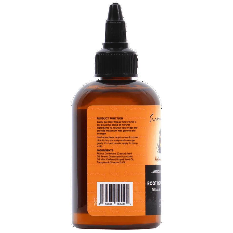 sunny isle jamaican black castor oil root repair growth oil 118ml damage reversal hair treatment