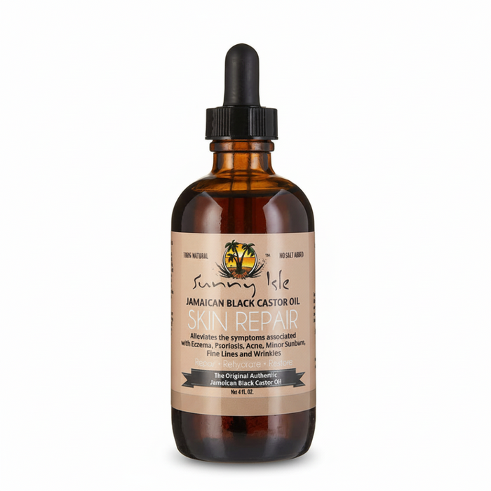 Sunny Isle jamaican black castor oil skin repair 8oz hydrating restoring skin care oil