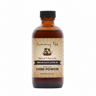 Sunny Isle jamaican black castor oil chebe powder 4oz strength hair growth nourishing oil