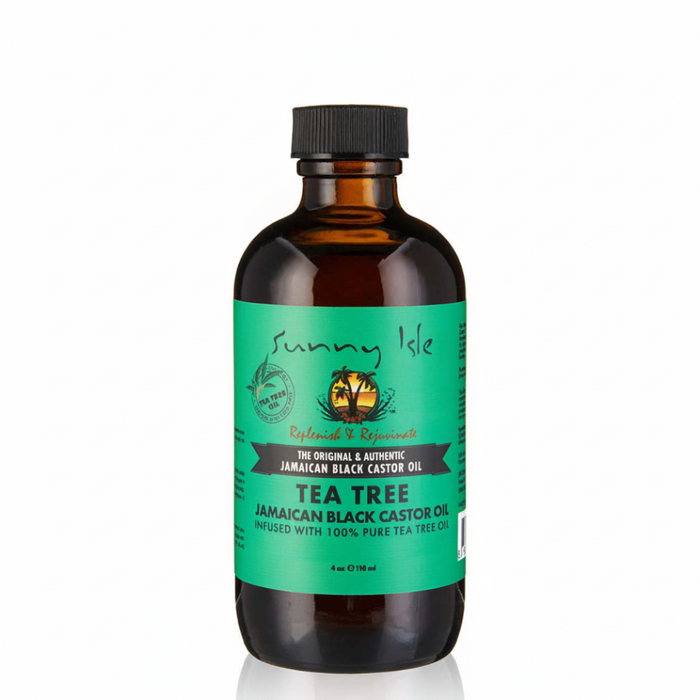 Sunny Isle jamaican black castor oil tea tree oil 4oz scalp relief soothing hair care oil