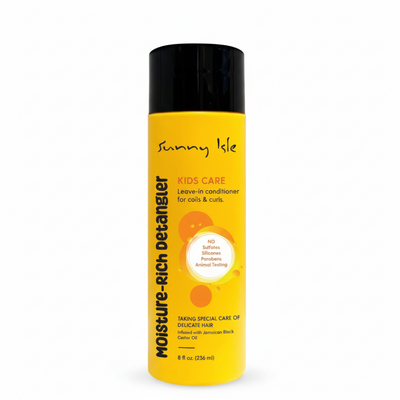Sunny Isle kids care moisture rich detangler leave in conditioner 236ml hair care spray kids hair softening detangling