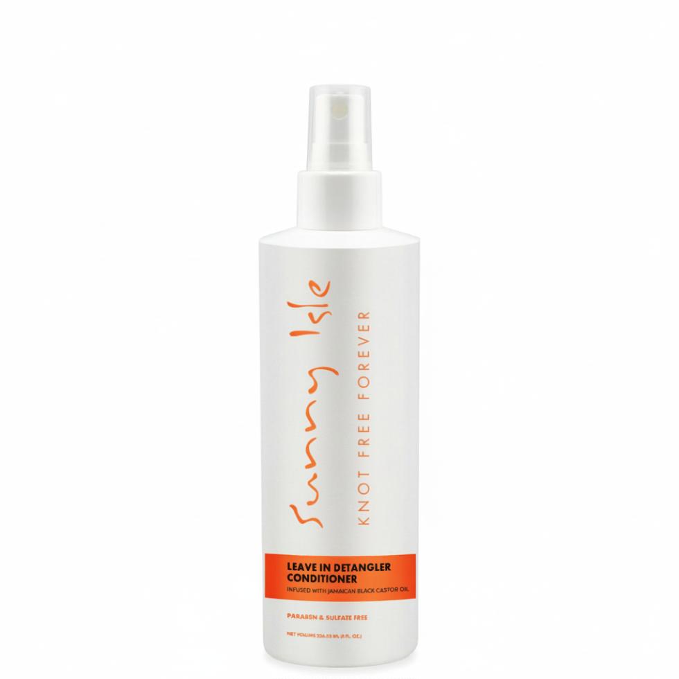 Sunny Isle leave in knot free forever detangler conditioner 8oz jamaican black castor oil leave in hair care spray detangling moisturizing