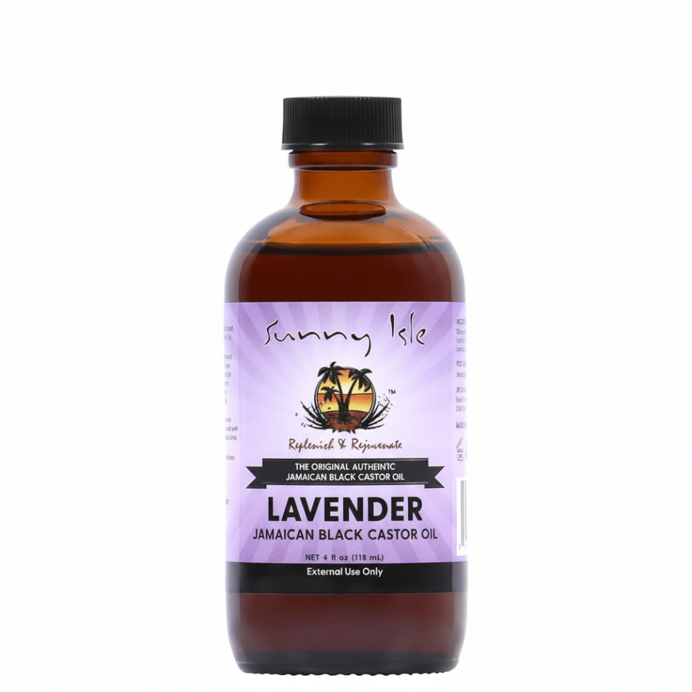 sunny isle lavender jamaican black castor oil 4oz hair and skin nourishing growth oil