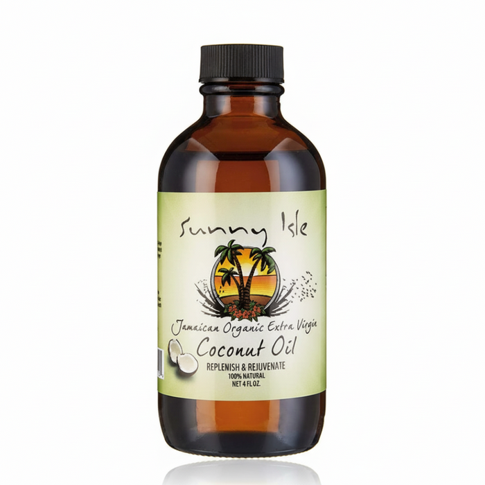 sunny isle jamaican organic extra virgin coconut oil 118ml hair skin care moisturizing oil
