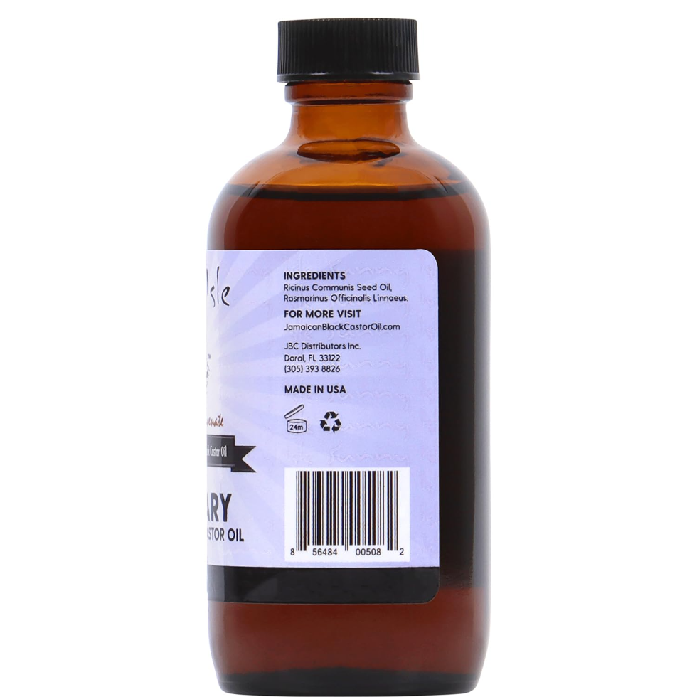 sunny isle rosemary jamaican black castor oil 118ml hair growth scalp strengthening oil