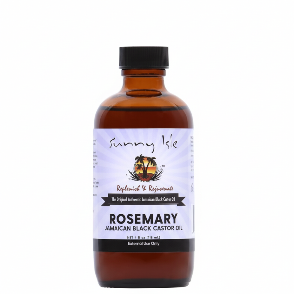 sunny isle rosemary jamaican black castor oil 118ml hair growth scalp strengthening oil
