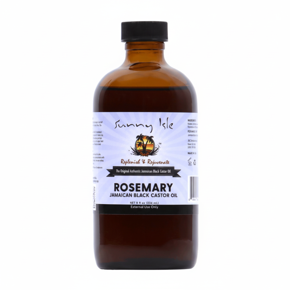 sunny isle rosemary jamaican black castor oil 236ml hair growth scalp strengthening oil