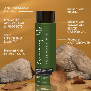 Sunny Isle rosemary mint conditioner 12oz strong roots hair growth strengthening conditioner