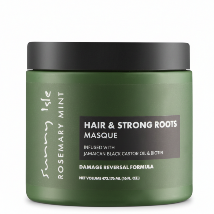 Sunny Isle rosemary mint hair strong roots masque 473ml deep repair treatment castor oil biotin hair mask