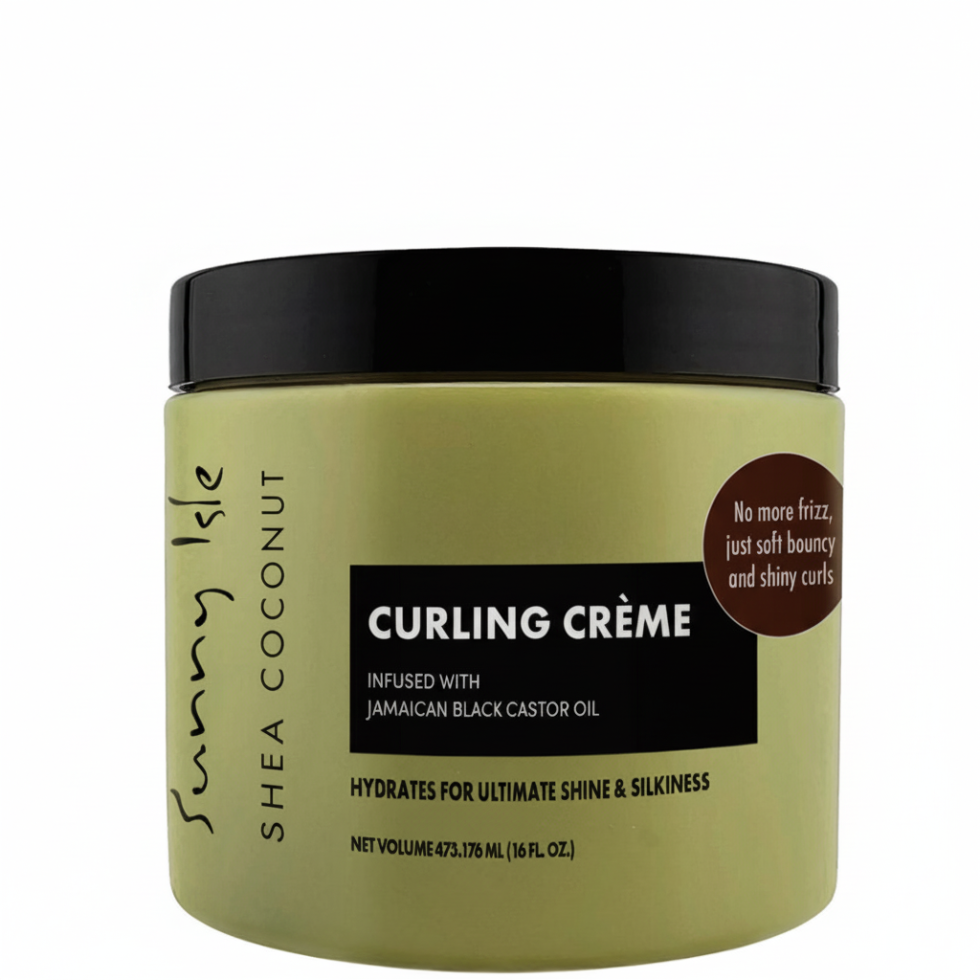 Sunny Isle shea coconut curling crème 16oz defines curls hydrates frizz control curly hair cream