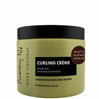 Sunny Isle shea coconut curling crème 16oz defines curls hydrates frizz control curly hair cream
