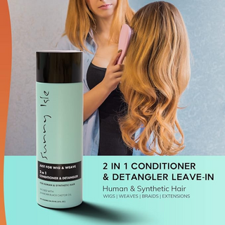 Sunny Isle wig and weave 2 in 1 conditioner detangler 8oz human synthetic hair care smoothing spray