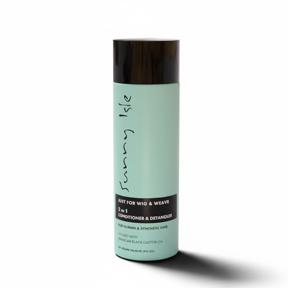 Sunny Isle wig and weave 2 in 1 conditioner detangler 8oz human synthetic hair care smoothing spray