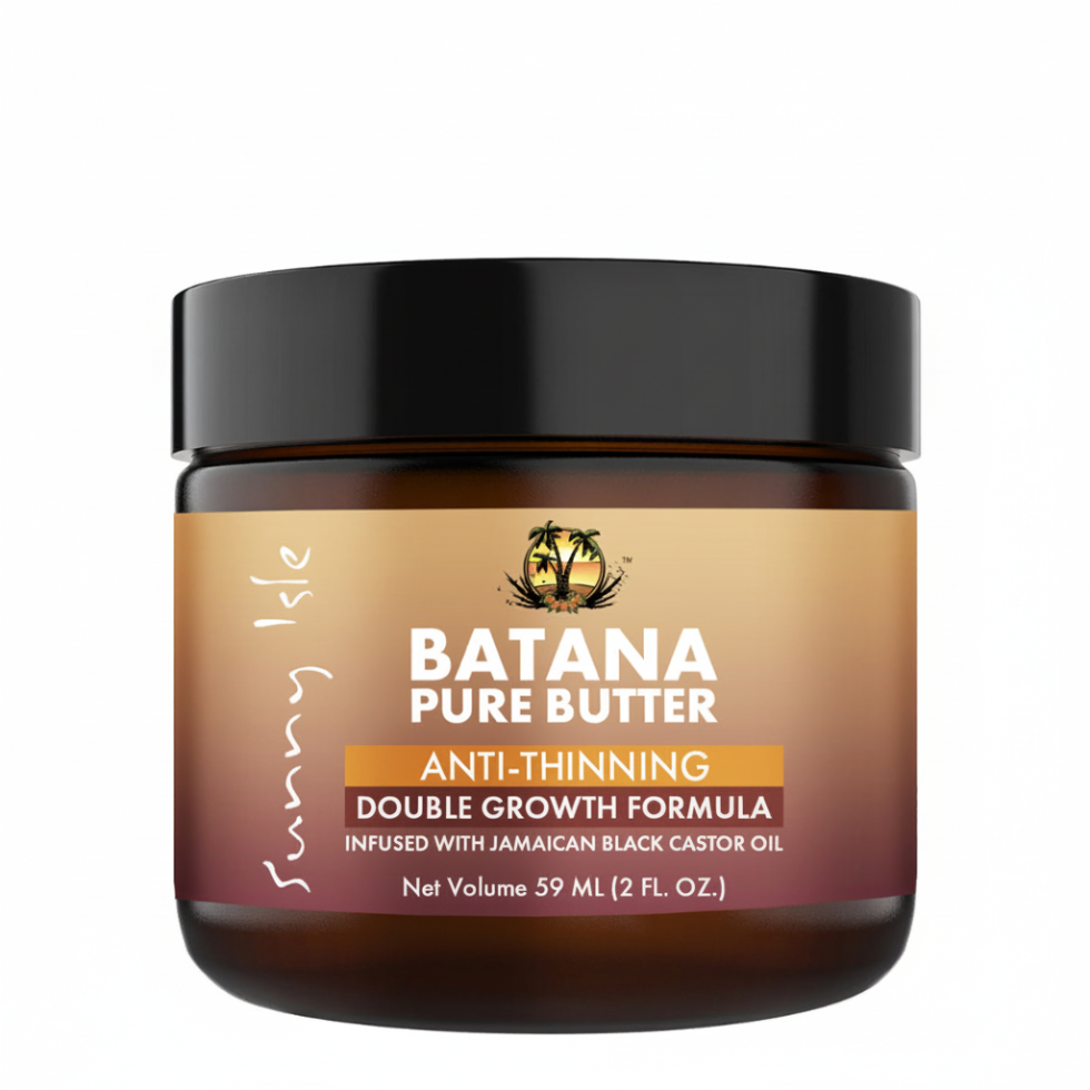 Sunny Isle batana pure butter anti thinning 2oz jamaican black castor oil double growth hair care butter