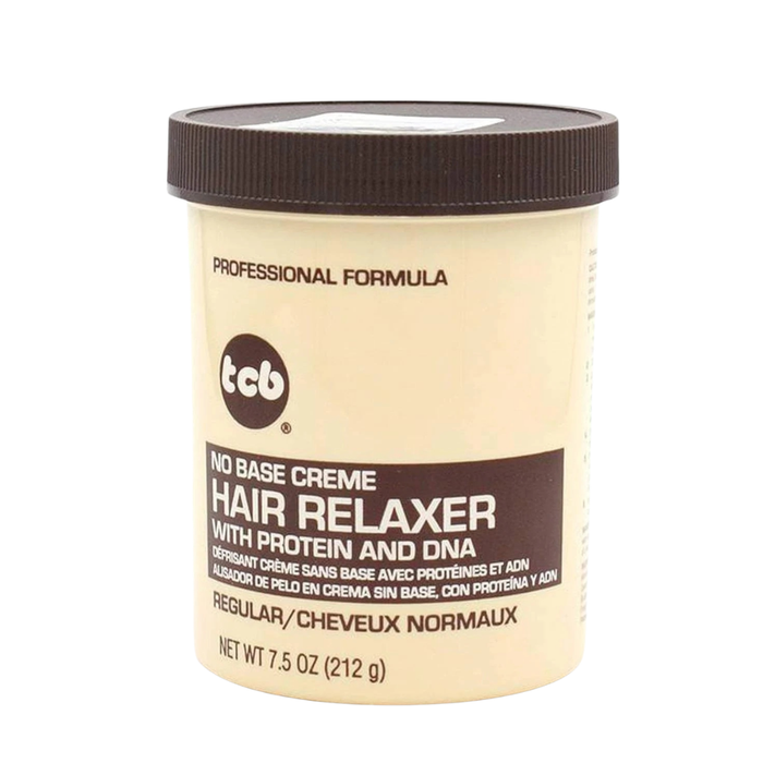 tcb hair relaxer with protein and dna 425g strengthening straightening hair treatment for smooth and silky results