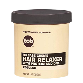 tcb no base creme hair relaxer regular 15oz straightening and frizz control hair treatment for smooth hair