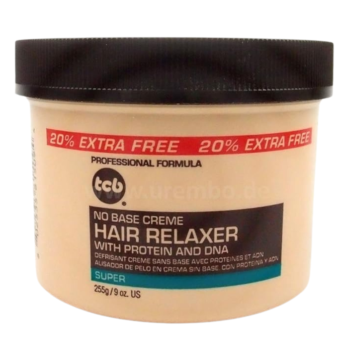 tcb no base hair relaxer protein dna super 7.5oz 255g straightening and frizz control hair treatment