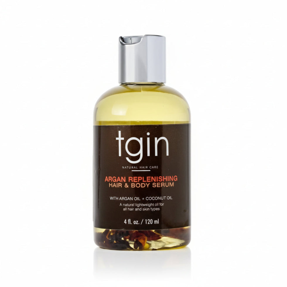 TGIN Argan Replenishing Hair and Body Serum 120ml for hydrating repairing and nourishing hair and skin
