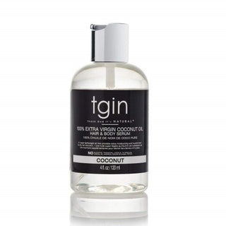 TGIN 100% Extra Virgin Coconut Oil Hair and Body Serum 4oz for hydrating nourishing hair and skin care