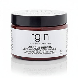 TGIN Miracle Repairx Deep Hydrating Hair Mask 12oz for repairing moisturizing and restoring curly coily hair