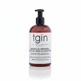 TGIN Miracle Repairx Protective Leave-In Conditioner 13oz for repairing hydrating and protecting curly coily hair