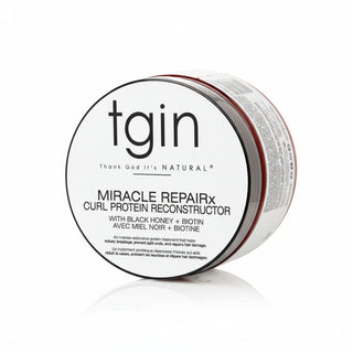 TGIN Miracle Repairx Curl Protein Reconstructor 12oz for strengthening repairing and restoring curly coily hair