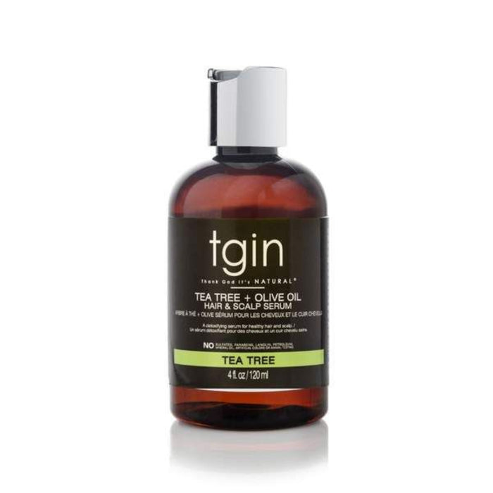 Tgin Tea Tree + Sérum détoxifiant cheveux et corps à l'huile d'olive 4oz/120ml