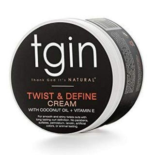 TGIN Twist & Define Cream 12oz for hydrating defining and styling curly coily hair naturally