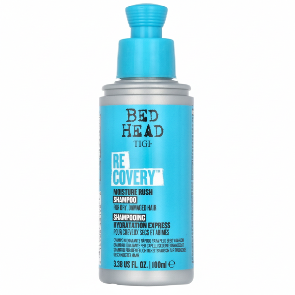 tigi bed head recovery moisture rush shampoo 100ml hydrating travel size shampoo for dry damaged soft shiny hair